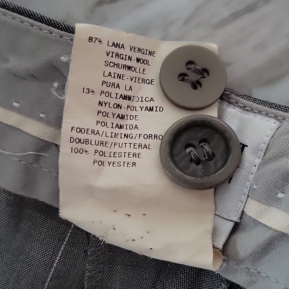 Armani Collezioni Gray Pinstripe Trousers - Picture 8 of 11